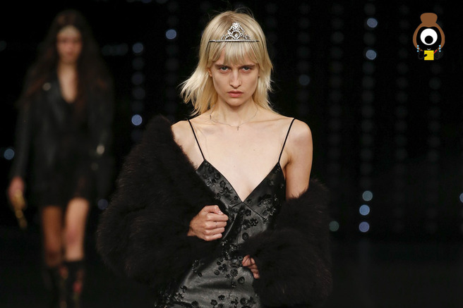 #SuzyPFW  Saint Laurent: Glitter Grunge